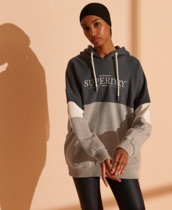 SUPERDRY NYC TIMES COLOUR BLOCK HOOD Cream