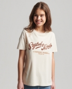 SUPERDRY Vintage T-Shirt mit Schriftzug Oatmeal
