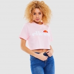 Ellesse Alberta Crop T-Shirt Pink