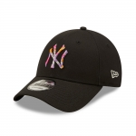 New Era New York Yankees Logo Infill Schwarze 9FORTY Cap