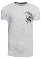 RUSTY NEAL T-Shirt Basic Rundhals Front & Back Print Snake