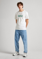 Pepe Jeans CLAUDE T-SHIRT LOGO-DRUCK REGULAR FIT Off White