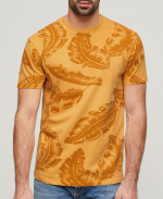 Superdry Vintage Overdye Printed Kurzrmeliges T-Shirt Gelb