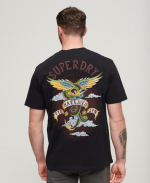 Superdry Locker Geschnittenes T-Shirt Mit Tattoo-Grafik