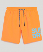 Superdry Sportswear Badeshorts Aus Recyceltem Material Mit Logo Orange